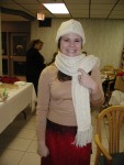Amber in hat and scarf that Memere made