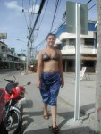Amber strolling down the boulevard in Chaweng