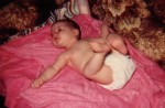 Amber playing 3 mon 1982
