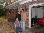 Amber, T, and Erik in front of house2