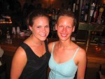 Amber and Sara out at the bar