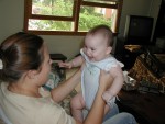 Anna smiles for Auntie