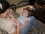 Auntie Amber plays with Anna