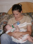 Auntie holding Anna