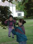 Auntie pushing Tori