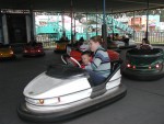 Erik and Mom in bumper cars