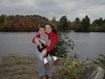 Erik and Mommy by the lake