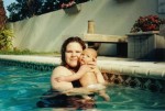 Eriks first swim w Mom