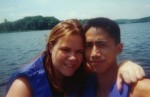 Me & T on canoe