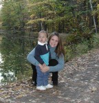 Mine Falls - Erik and Mommy by the river crop