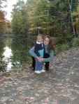 Mine Falls - Mommy and Erik pose by the river