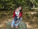 Mom and Erik on a rock