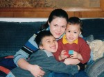 Mommy with her babies