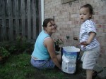 Planting flowers