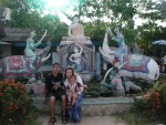 Teera Amber and Erik in front of pool at Big Buddha bette