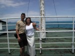 Teera and Amber on ferry
