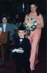 Xavier and Amber walking down aisle