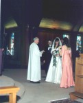 handing Amber my flowers